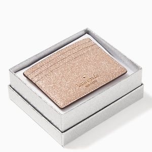NWT Kate Spade Glitter Cardholder in Box
